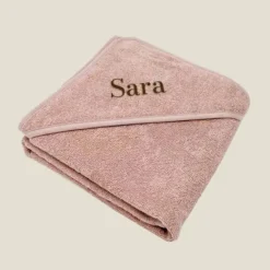 Kraamcadeau Baby badcape met naam